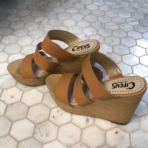 Sam Edelman Cognac Strappy Wedges